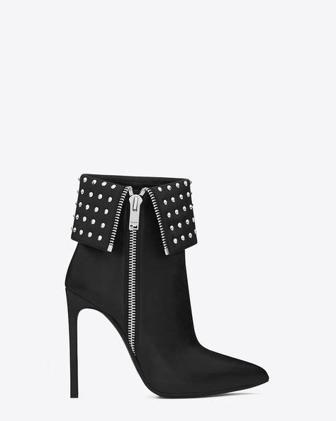 ysl ankle boots studded